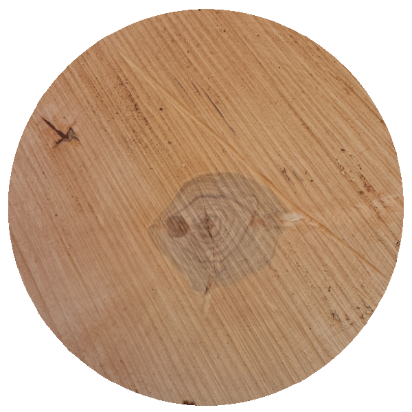 Close-up of a wooden surface with distinctive grain patterns.